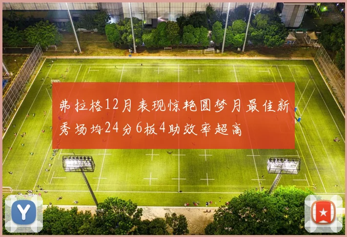 弗拉格12月表现惊艳圆梦月最佳新秀场均24分6板4助效率超高